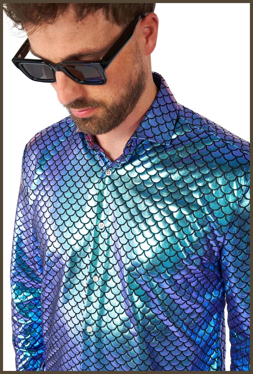 Stylish OppoSuits Fancy Fish Shirt for Holiday Parties Dancing Events and Festive Celebrations