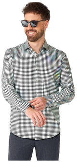 Shiny OppoSuits Discoballer Shirt for Dance Parties Retro Events and Festive Celebrations