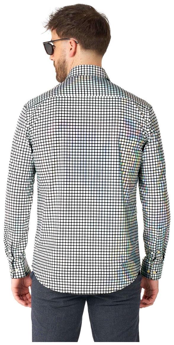 Shiny OppoSuits Discoballer Shirt for Dance Parties Retro Events and Festive Celebrations