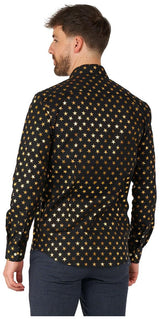 OppoSuits Shiny Polka Star Shirt for Holiday Parties and Festive Gatherings