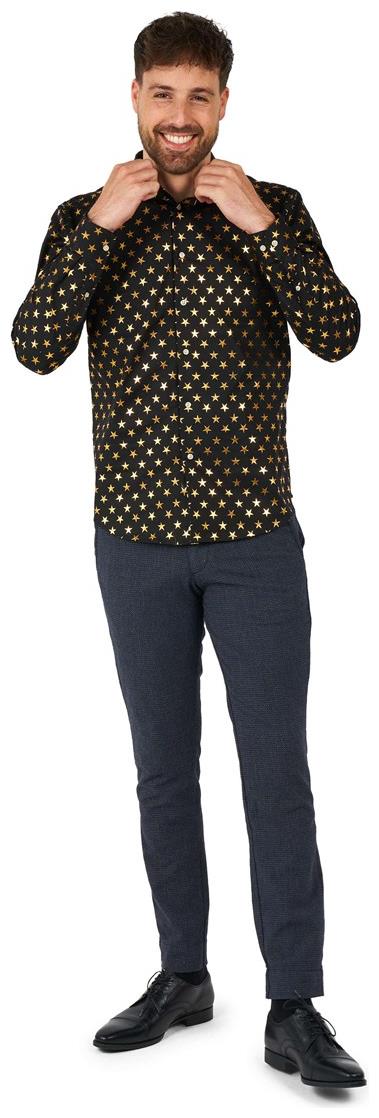 OppoSuits Shiny Polka Star Shirt for Holiday Parties and Festive Gatherings