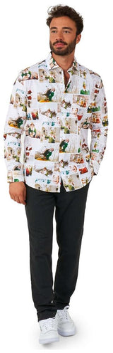 OppoSuits Men's Shirts SHIRT LS ElfT Christmas