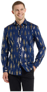Stylish OppoSuits Teriffic Trees Shirt for Holiday Parties and Festive Celebrations