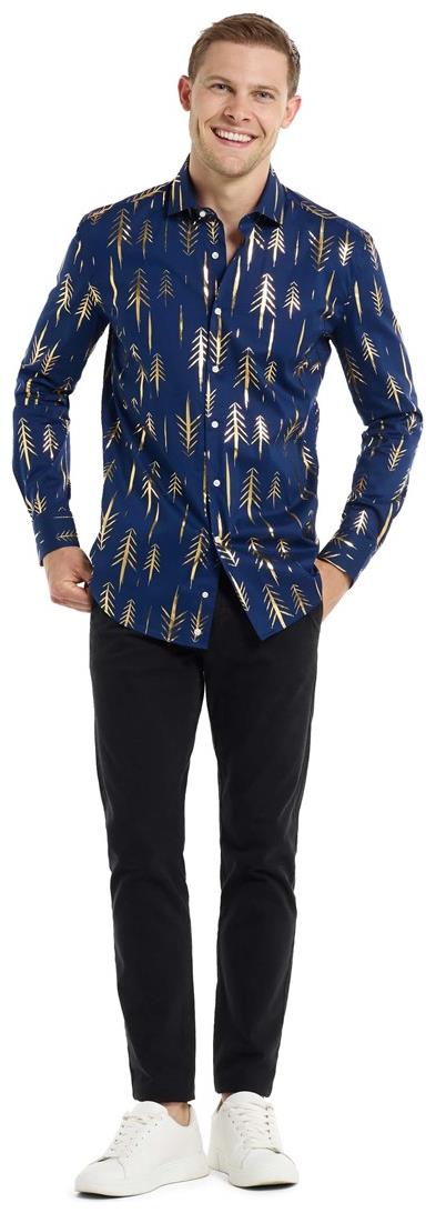 Stylish OppoSuits Teriffic Trees Shirt for Holiday Parties and Festive Celebrations