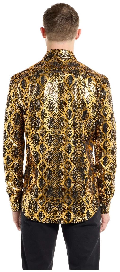 OppoSuits Men's Shirts SHIRT LS Shiny Snake