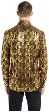 OppoSuits Men's Shirts SHIRT LS Shiny Snake
