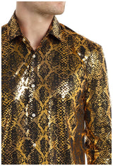 OppoSuits Men's Shirts SHIRT LS Shiny Snake