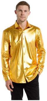 OppoSuits Men's Shirts SHIRT LS Groovy Gold