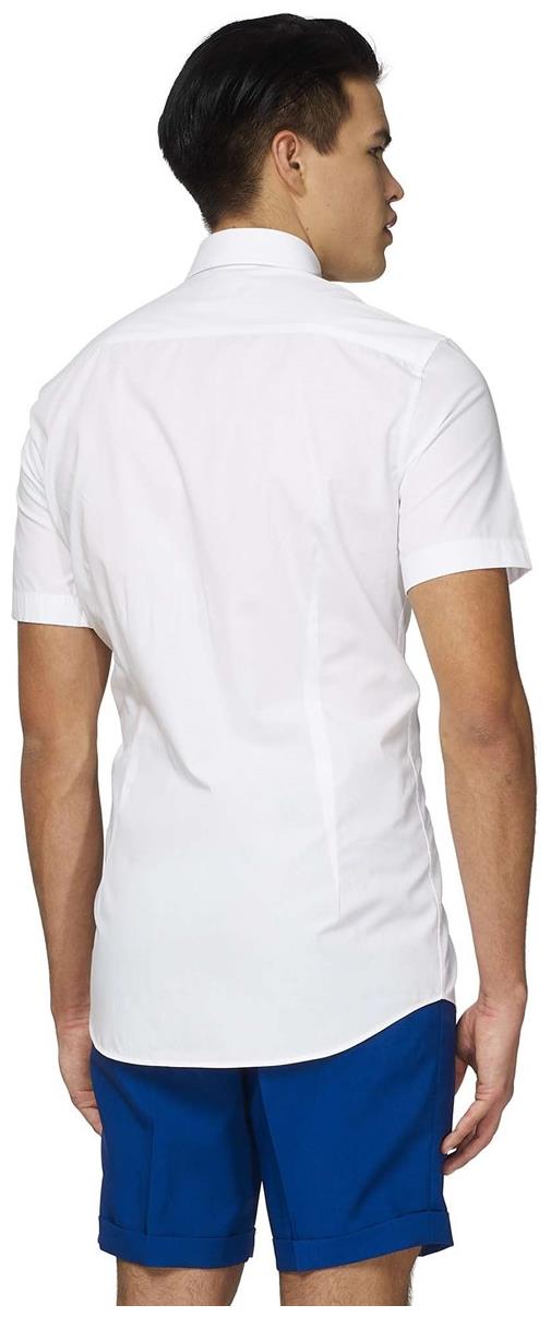 OppoSuits Men's Summer Shirts SHIRT Short Sleeve White Knight
