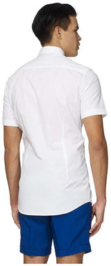 OppoSuits Men's Summer Shirts SHIRT Short Sleeve White Knight