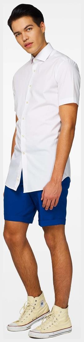 OppoSuits Men's Summer Shirts SHIRT Short Sleeve White Knight