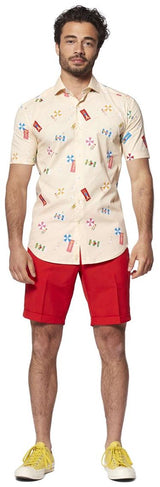 OppoSuits Men's Summer Shirts SHIRT Short Sleeve Beach Life