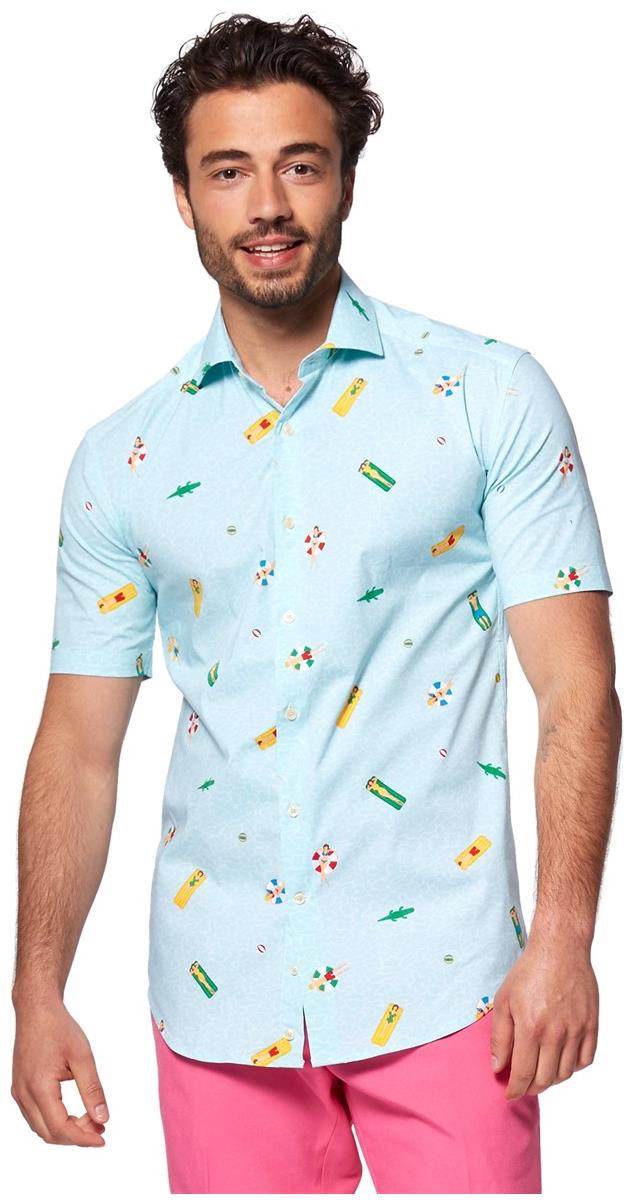 Stylish OppoSuits Short Sleeve Shirt for Summer Pool Parties and Casual Outings
