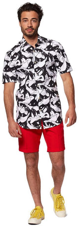 OppoSuits Men's Summer Shirts SHIRT Short Sleeve Daffy Duck