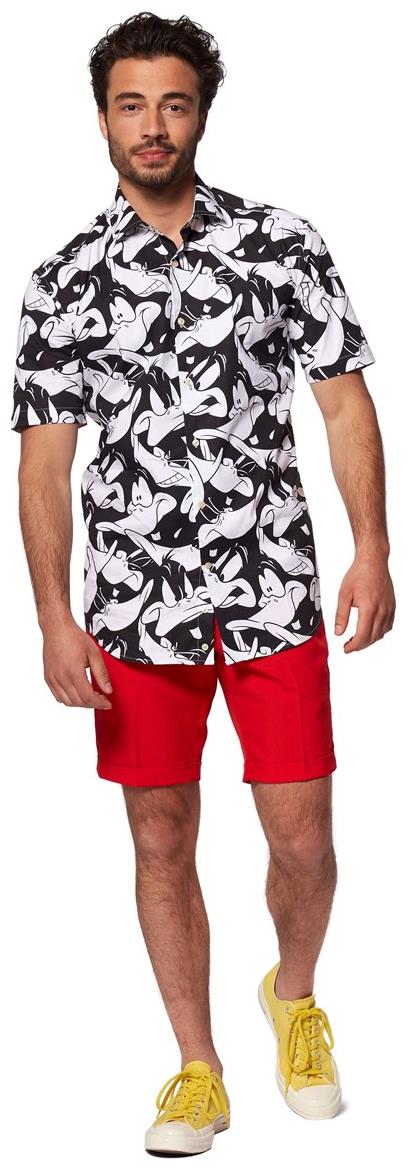 OppoSuits Men's Summer Shirts SHIRT Short Sleeve Daffy Duck