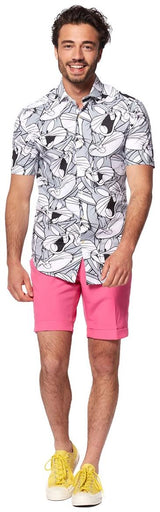 OppoSuits Bugs Bunny Short Sleeve Shirt for Summer Fun Vacation and Casual Parties