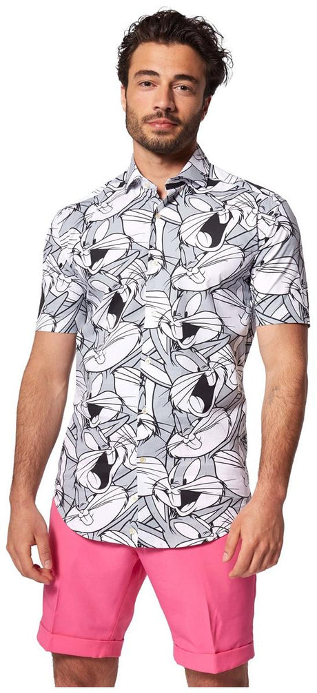 OppoSuits Men's Summer Shirts SHIRT Short Sleeve Bugs Bunny