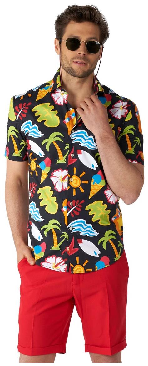 OppoSuits Men's Summer Shirts SHIRT Short Sleeve Tropical Thunder