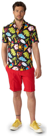 Vibrant OppoSuits Men's Summer Shirt for Tropical Beach Parties and Festive Celebrations
