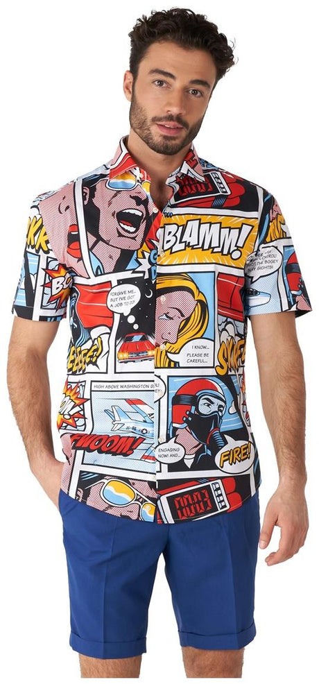 OppoSuits Men's Summer Shirts SHIRT Short Sleeve Danger Days