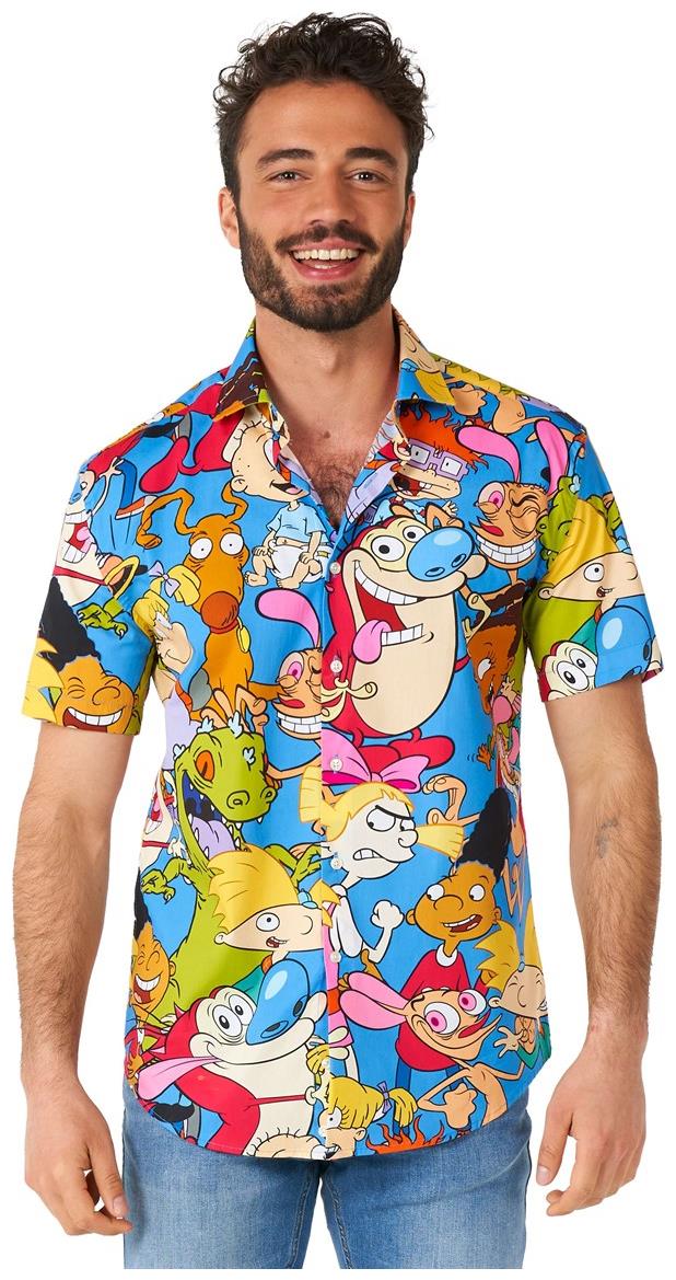 OppoSuits Nickelodeon Cartoons Short Sleeve Summer Shirt for Fun Parties and Casual Wear