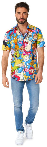 OppoSuits Nickelodeon Cartoons Short Sleeve Summer Shirt for Fun Parties and Casual Wear