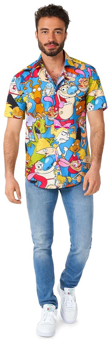 OppoSuits Nickelodeon Cartoons Short Sleeve Summer Shirt for Fun Parties and Casual Wear
