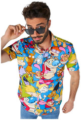 OppoSuits Nickelodeon Cartoons Short Sleeve Summer Shirt for Fun Parties and Casual Wear