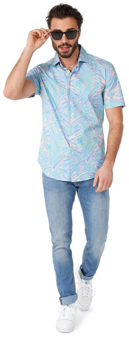 OppoSuits Men's Summer Shirts SHIRT Short Sleeve Holoperfect
