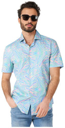 OppoSuits Men's Summer Shirts SHIRT Short Sleeve Holoperfect