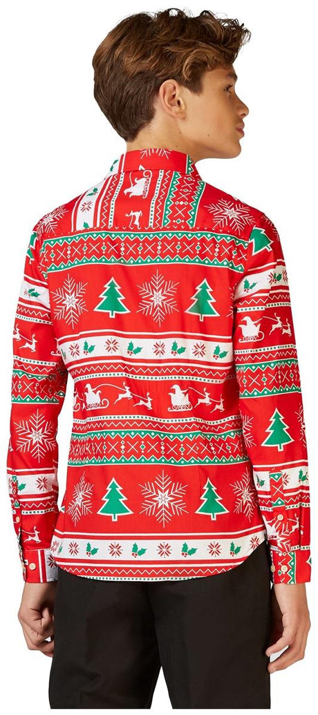 OppoSuits Teen Boys' Shirts SHIRT LS Winter Wonderland