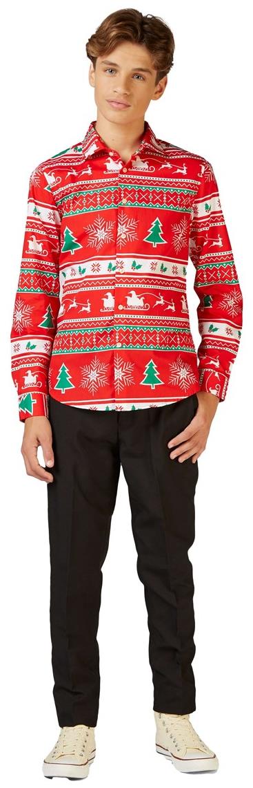 OppoSuits Teen Boys' Shirts SHIRT LS Winter Wonderland
