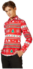OppoSuits Teen Boys' Shirts SHIRT LS Winter Wonderland
