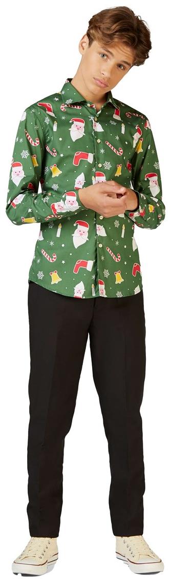 OppoSuits Teen Boys' Shirts SHIRT LS Santaboss