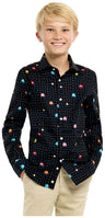 OppoSuits Teen Boys' Shirts SHIRT LS PAC-MAN Teen Boys