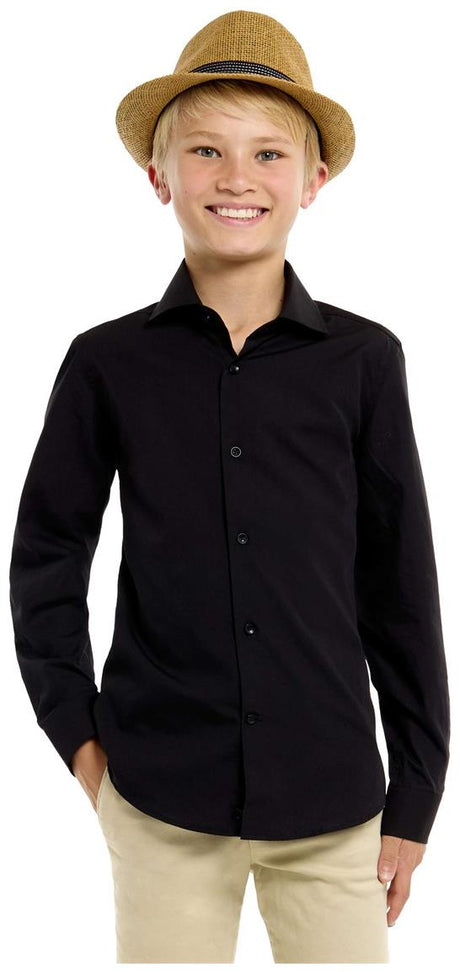 OppoSuits Teen Boys' Shirts SHIRT LS Black Knight Teen Boys