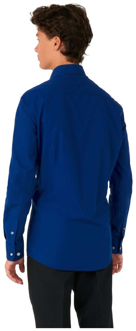 Stylish OppoSuits Teen Boys Shirt LS Navy Royale for Formal Events Weddings and Celebrations