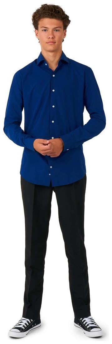 Stylish OppoSuits Teen Boys Shirt LS Navy Royale for Formal Events Weddings and Celebrations