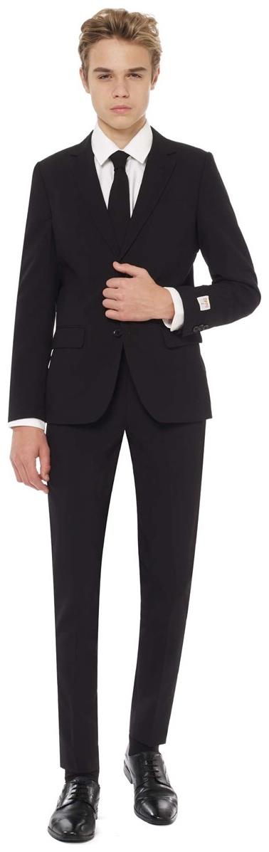 Stylish OppoSuits Black Knight Suit for Teen Boys at Weddings Proms and Special Events