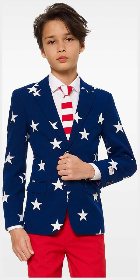 OppoSuits Teen Boys' Suits TEEN BOYS Stars & Stripes