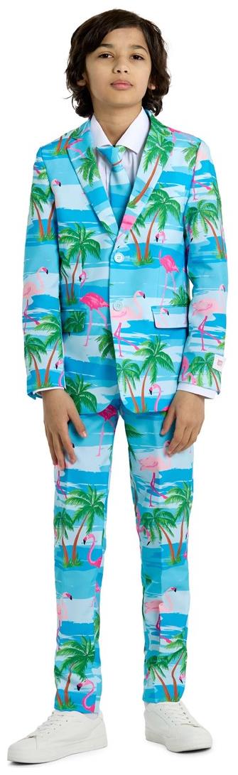 Fun Colorful Flamingo Suit for Teen Boys for Poolside Parties Proms and Weddings