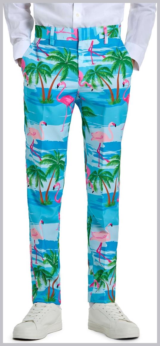 Fun Colorful Flamingo Suit for Teen Boys for Poolside Parties Proms and Weddings
