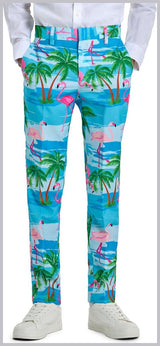 Fun Colorful Flamingo Suit for Teen Boys for Poolside Parties Proms and Weddings