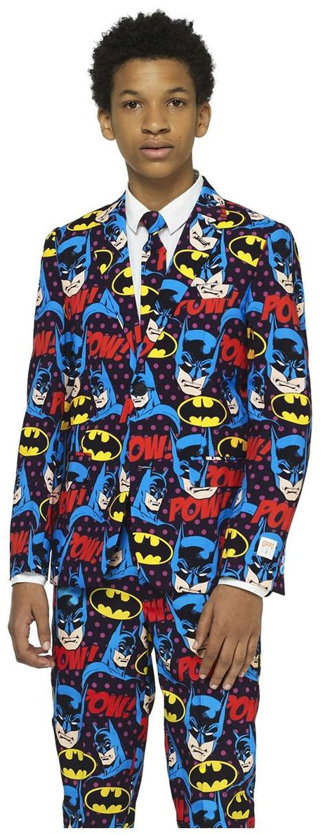 OppoSuits Teen Boy Batman Suit for Halloween Parties Comic Con and Superhero Events