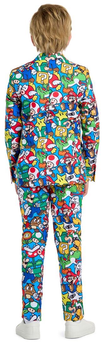 Colorful OppoSuits Super Mario Suit for Teen Boys Halloween Parties and Video Game Cosplay