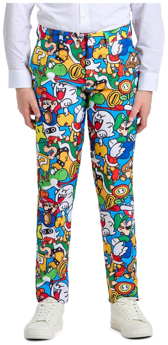 Colorful OppoSuits Super Mario Suit for Teen Boys Halloween Parties and Video Game Cosplay