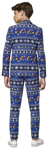 Playful OppoSuits Teen Boys Merry Mario Suit for Halloween Parties Costume Events and Holiday Celebrations