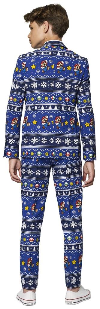 Playful OppoSuits Teen Boys Merry Mario Suit for Halloween Parties Costume Events and Holiday Celebrations