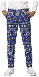 Playful OppoSuits Teen Boys Merry Mario Suit for Halloween Parties Costume Events and Holiday Celebrations