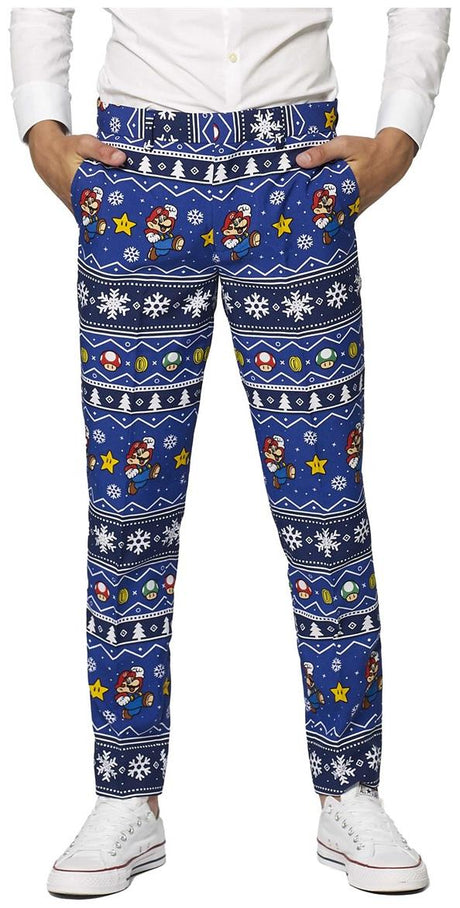 Playful OppoSuits Teen Boys Merry Mario Suit for Halloween Parties Costume Events and Holiday Celebrations